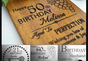 Birthday Gifts for Husband From Wife Personalised Birthday Card 21 30th 40th 50th 60th Gift for