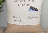 Birthday Gifts for Husband In Nigeria Grandad S Chair Personalised Pocket Cushion by Rustic