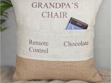 Birthday Gifts for Husband In Nigeria Grandad S Chair Personalised Pocket Cushion by Rustic