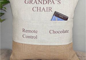 Birthday Gifts for Husband In Nigeria Grandad S Chair Personalised Pocket Cushion by Rustic