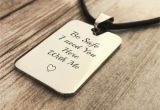 Birthday Gifts for Husband Jewelry Boyfriend Gift Be Safe Personalized Leather Necklace for