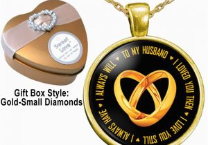 Birthday Gifts for Husband Jewelry to My Husband I Love You Necklace with A Heart Shaped Gift