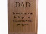 Birthday Gifts for Husband Walmart Dad is someone You Look Up to 6×8 In Engraved Wood