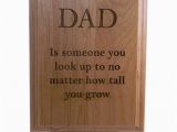 Birthday Gifts for Husband Walmart Dad is someone You Look Up to 6×8 In Engraved Wood