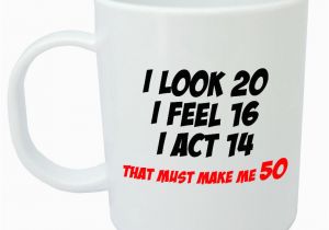 Birthday Gifts for Male 50 Year Old Makes Me 50 Mug Funny 50th Birthday Gifts Presents for