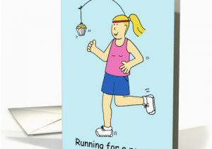 Birthday Gifts for Male Runners Happy Birthday Running Humor for Her Cake as Motivation Card