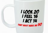 Birthday Gifts for Man Turning 50 Makes Me 50 Mug Funny 50th Birthday Gifts Presents for