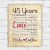 Birthday Gifts for Mens 45th Anniversary Gift for Parents 45 Year Anniversary 45th Year
