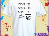 Birthday Gifts for Mens 45th Gift Boxed Looks Feels Acts 45th Birthday Funny