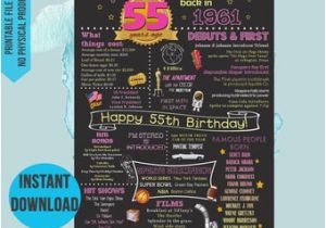 Birthday Gifts for Mens 55th 55th Anniversary Etsy