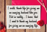 Birthday Gifts to Send In the Mail for Him Sweet Thank You Note for Husband Heart Valentines Day Card