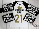 Birthday Girl and Friends Shirt Birthday Squad Shirts for Women Adult Birthday Raglan