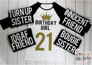 Birthday Girl and Friends Shirt Birthday Squad Shirts for Women Adult Birthday Raglan