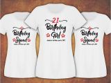 Birthday Girl and Squad Shirts Personalised 18th 21st 30th 40th 50th Birthday Girl Squad