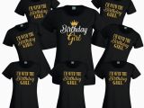 Birthday Girl and Squad Shirts Personalised Birthday Girl Squad T Shirt Ladies Female