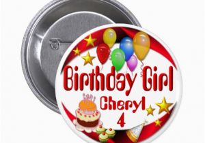 Birthday Girl buttons Birthday Girl button 3 button Zazzle