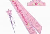 Birthday Girl Crown and Sash Strawberry Shortcake Birthday Girl Pink Sash and Crown Set