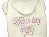 Birthday Girl Dog Clothes Mirage Birthday Girl Rhinestone Dog Hoodies 4 Paws Pet