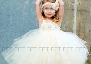Birthday Girl Dress 5t Ivory Champagne Flower Girl Dress Tutu Dress Newborn
