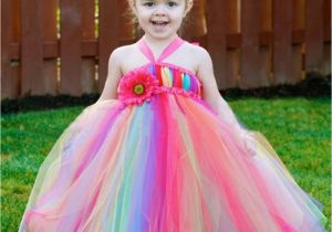 Birthday Girl Dresses for toddlers Multicolor Rainbow Cute toddler Dresses 1st Birthday Girl