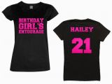 Birthday Girl Entourage Shirts Birthday Girl 39 S Entourage Shirt Personalize the Name