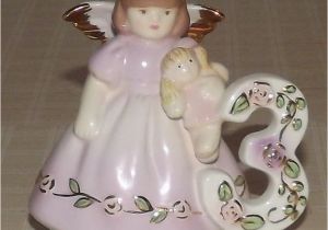 Birthday Girl Figurines Unmarked 3rd Birthday Girl Ceramic Figurine Cake topper