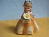 Birthday Girl Figurines Vintage Birthday Girl Figurine November by Lefton