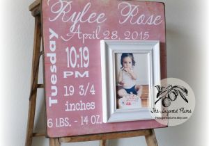 Birthday Girl Frames Baby Girl Picture Frame First Birthday Gift Birth Stats