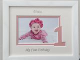 Birthday Girl Frames Personalised Baby Girl 1st Birthday Photo Frame White