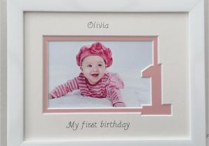 Birthday Girl Frames Personalised Baby Girl 1st Birthday Photo Frame White