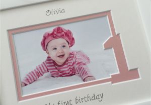 Birthday Girl Frames Personalised Baby Girl 1st Birthday Photo Frame White