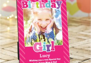 Birthday Girl Frames Personalised Pink Birthday Girl Photo Frame