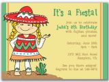 Birthday Girl In Spanish Fiesta Girl Invitations for Kids Birthday Party by Milelj