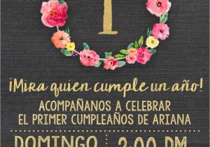 Birthday Girl In Spanish Spanish Chalkboard Gold Foil Pink First 1st Birthday