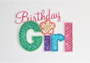 Birthday Girl Iron On Applique Giant Iron On Sew On Birthday Girl Patch Applique by