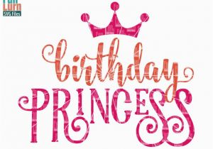 Birthday Girl Logo Birthday Princess with Crown Svg southern Swirl Fancy