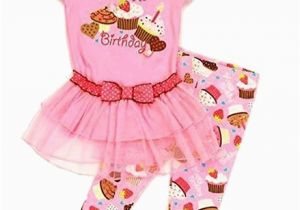Birthday Girl Outfit 4t Girl 39 S Size 4t Happy Birthday Cupcake Tunic Tutu and