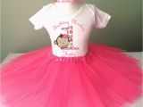 Birthday Girl Outfit 4t Mod Monkey Birthday Shirt Pink Tutu Set Outfit Name Age