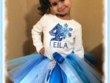 Birthday Girl Outfits Adults Frozen Fractals Snowflake Girls Blue Birthday Tutu Outfit