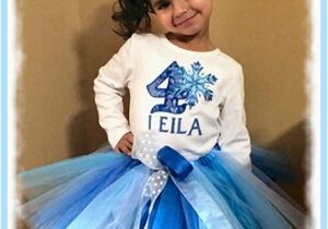 Birthday Girl Outfits Adults Frozen Fractals Snowflake Girls Blue Birthday Tutu Outfit