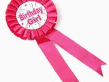 Birthday Girl Pins Pin On Ribbon Badge Pink Blue Boy Girls Birthday Badge