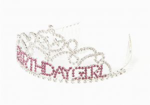 Birthday Girl Rhinestone Tiara Birthday Girl Tiara with Clear Pink Rhinestones Icing Us