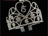 Birthday Girl Rhinestone Tiara Gold Silver Quinceanera 15 Fifteen Birthday Party Tiaras