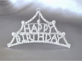 Birthday Girl Rhinestone Tiara Happy Birthday Head Comb Tiara with Rhinestones Birthday Girl