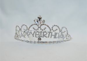 Birthday Girl Rhinestone Tiara Happy Birthday Silver Rhinestone Tiara Birthday Girl Tiara