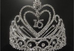 Birthday Girl Rhinestone Tiara Sweet Sixteen 16 Year Old Birthday Rhinestone Heart Tiara