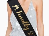 Birthday Girl Sash 21 Finally 21 Satin Sash 21th Birthday Sash Gold Glitter 21st