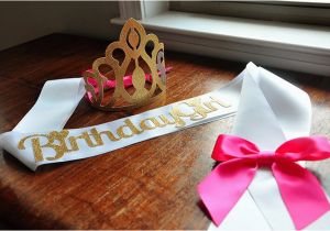 Birthday Girl Sash and Crown Birthday Crown and Sash Set Handcrafted In 2 3 Business