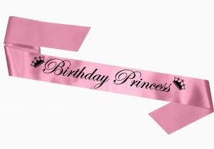 Birthday Girl Sash and Crown Birthday Princess Sash with Crown Motif Tiara Gift Present