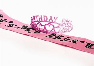 Birthday Girl Sash and Tiara Pink Birthday Girl Glitter Tiara and It S My Birthday